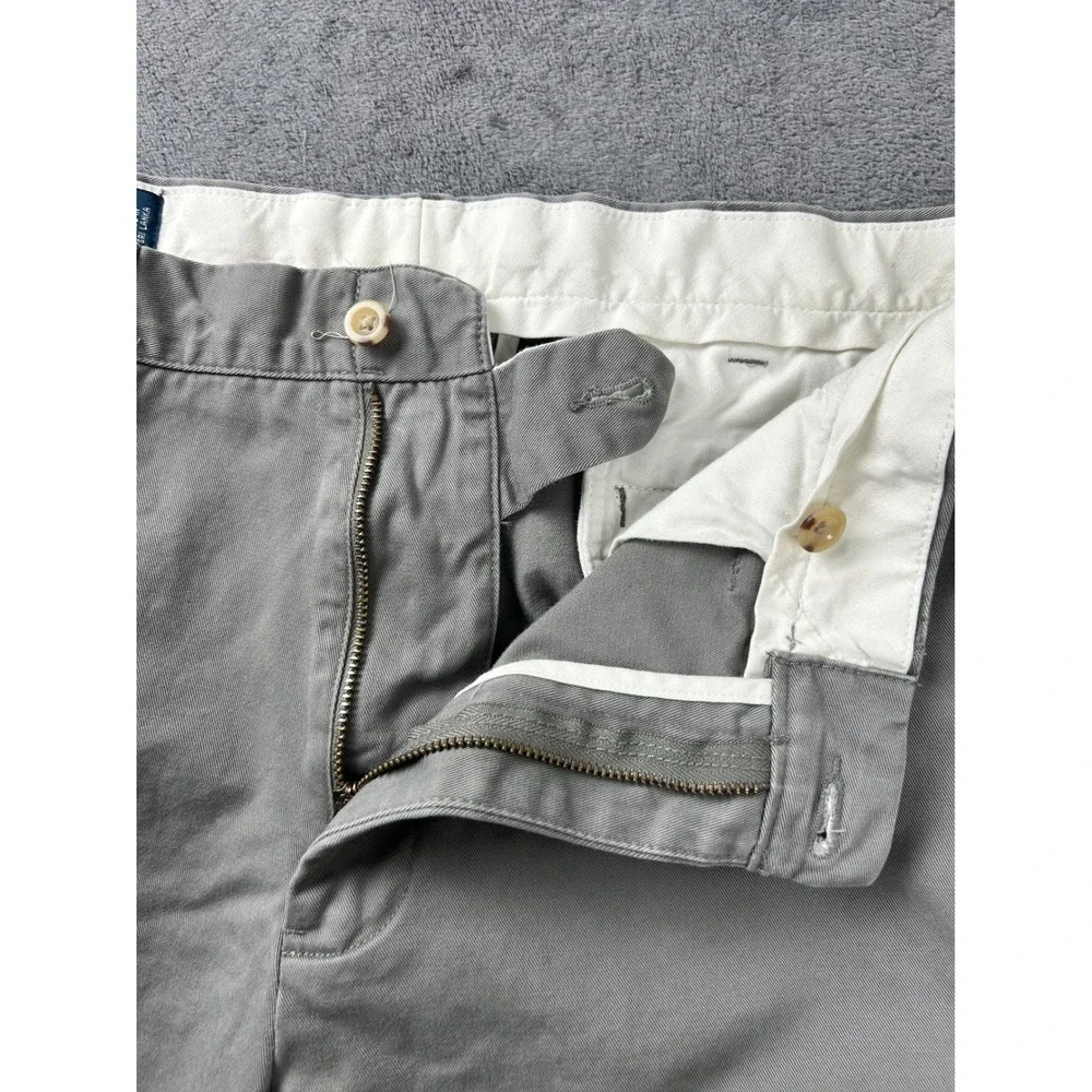 Polo Ralph Lauren Preston Pant Mens 35x30 Gray Cotton Chino Straight Leg Pants